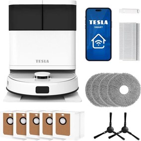 TESLA Electronics RoboStar - Inteligentný robotický vysávač 3 v 1 5200 mAh Wi-Fi biela