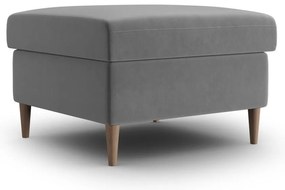 Svetlosivá zamatová podnožka Kyoto – Cosmopolitan Design