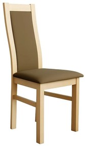 Jedálenská stolička ZOE dub/tmavohnedá