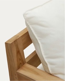 Biela záhradná pohovka z teakového dreva Forcanera - Kave Home