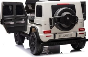 LEAN CARS Mercedes G63 XXL White 4x4 Auto na batérie