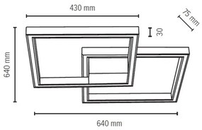 Spot-Light 91405274 - stmievateľné LED svietidlo RAMME LED/48W/230V + diaľkové ovládanie, matný dub