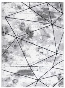 Koberec COZY Polygons, geometrický - sivý