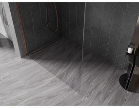 Mexen, Mexen Kioto-X L sprchová stena 110 x 200 cm, transparentná 10 mm, brúsená meď - 800-110-107-65-00-X