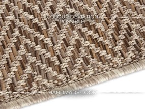 ELLE Decoration, Kusový koberec Brave 103615 natural Brown z kolekcie Elle – na von aj na doma, 160x230, béžová, chodba / predsieň