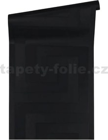 Vliesové tapety na stenu Versace III 93523-4, rozmer 10,05 m x 0,53 m, grécky kľúč čierny, A.S. Création