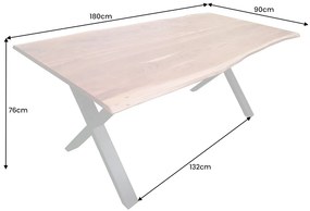 Dizajnový jedálenský stôl Massive X 180 cm akácia