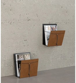 Kovový/z eko kože stojan na časopisy Bull M – LIND DNA