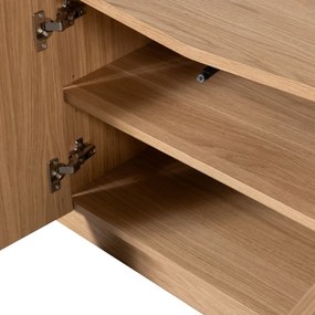 TV stolík z dubového dreva v prírodnej farbe 133x52x45 cm Zuma – WOOOD