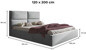 PROXIMA.store - Škandinávska čalúnená posteľ KELLY ROZMER: 120 x 200 cm