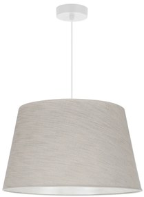 Závesné svietidlo Len, 1x svetlobéžové textilné tienidlo, (fi 44 cm), w