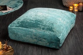Podlahový vankúš Moderné umenie 70 cm tyrkysová