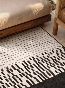 Koberec HARINGEY krémový / čierny