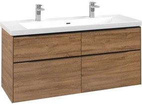 VILLEROY &amp; BOCH Subway 3.0 závesná skrinka pod umývadlo, 4 zásuvky, 1272 x 478 x 429 mm, Oak Kansas, C60201RH