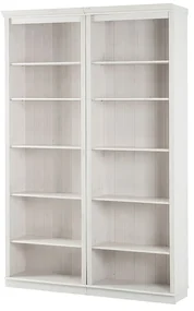 Biela knižnica z borovicového dreva 148x223 cm Anita – Støraa