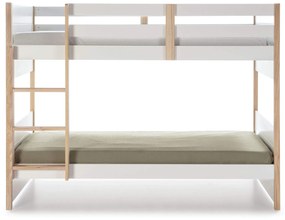 Detská poschodová posteľ kiara 90 x 190 cm biela MUZZA