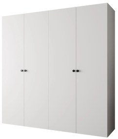 Šatníková skriňa 200 cm Parna 1 (biela + čierna). Akcia -19%. Vlastná spoľahlivá doprava až k Vám domov. 1125879