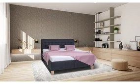 Čalúnená posteľ s úložným priestorom bez matraca VIOLET 160x200 cm antracit