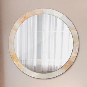 Okrúhle ozdobné zrkadlo na stenu Mramorový onyx fi 90 cm