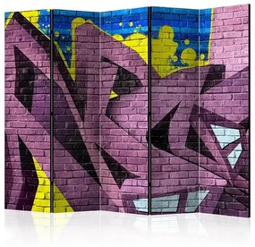 Paraván - Street art - graffiti II [Room Dividers] Veľkosť: 225x172, Verzia: Akustický