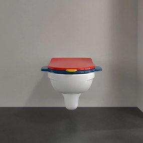 VILLEROY &amp; BOCH O.novo Kids detské závesné WC s hlbokým splachovaním bez vnútorného okraja, 320 x 520 mm, biela alpská, s povrchom CeramicPlus, 4690R0R1