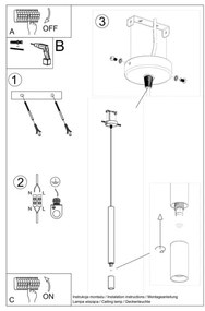 Sollux SL.0957 - Luster na lanku VIZIER 1xG9/12W/230V biela