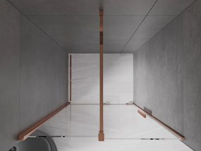 Mexen Velar, posuvné dvere do otvoru 90x200 cm, 8mm číre sklo, ružové zlato, 871-090-000-01-60