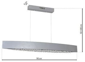 Závesné LED svietidlo Bocca, 1x LED 24w, 4000k, s