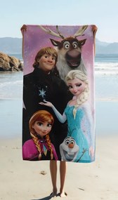Jerry Fabrics Bavlnená froté osuška 70x140 cm - Frozen "Family 04"