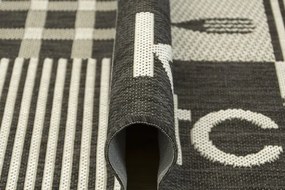 Protišmykový kuchynský koberec / behúň Flex 19053/08 tmavosivý