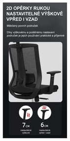 Kancelárska ergonomická stolička Neoseat SABRINA — čierna, nosnosť 150 kg