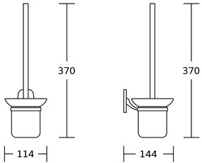 Aqualine Aqualine, RUMBA WC kefa, mliečne sklo, RB108