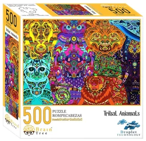 Brain Tree Puzzle Kmeňové zvieratá 500 dielikov