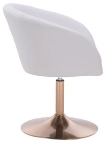 LuxuryForm DESIGN Stolička VENICE na zlatom tanieri - biela