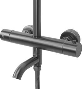 Rea Lungo, sprchová súprava s termostatickou batériou, grafitová, REA-P6386
