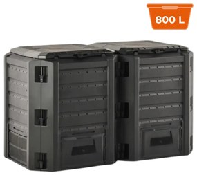 Prosperplast Záhradný kompostér COMPOGREEN, 800l, čierna