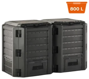 Prosperplast Záhradný kompostér COMPOGREEN, 800l, čierna