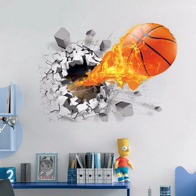 Veselá Stena Samolepka na stenu na stenu Basketbalová lopta