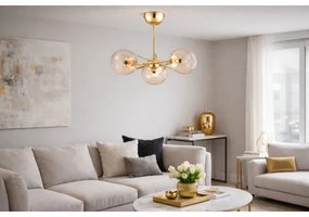 Prisadený luster PRIMERY 5xE14/10W/230V zlatá