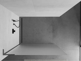 Mexen Kioto L, sprchová zástena Walk-In 110 x 200 cm, 8mm sklo námraza, grafitový profil, 800-110-103-66-30