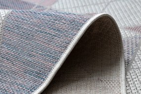 Dywany Łuszczów, Kusový koberec Sion Sisal Triangles B3006A ecru/pink – na von aj na doma, 180x270, ružová, chodba / predsieň