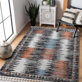 Moderný koberec BELLE BR23A čierno / ružový