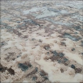 HU Sivo-modrý moderný koberec Luxess 89-Navy Rozmer: 80x150 cm