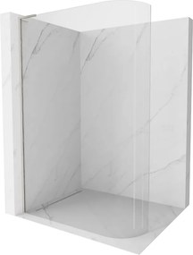 Mexen Kioto L, sprchová zástena Walk-In 90 x 200 cm, 8mm číre sklo, brúsená oceľ profil, 800-090-103-97-06