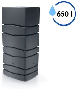 Sud na dažďovú vodu AQUA TOWER antracit 650l