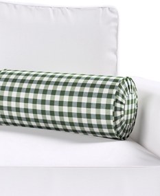Valcový vankúš so záhybmi farba produktu zelená látka vzorované