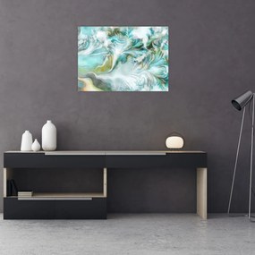 Sklenený obraz - Maľba abstraktných vzorov (70x50 cm)