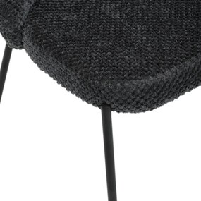 Jedálenská stolička Bouclé CT-W1077 GREY2,tmavosivá