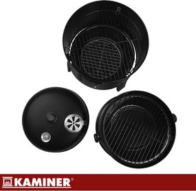 Záhradný gril na drevené uhlie s udiarňou 3 v 1