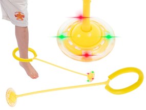 Hula hop noha skákacia lopta svietiaca LED žltá